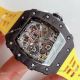KV Factory V2 Upgraded Carbon Richard Mille RM011 Yellow Rubber Band Replica Watches For Sale (3)_th.jpg